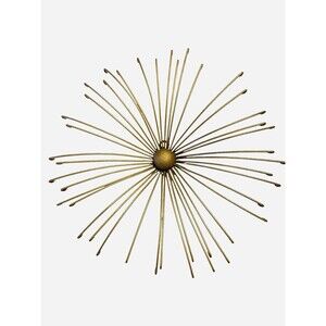 MCM Gold Tone Metal Wire  Starburst Sunburst Wall Decor 12” Retro